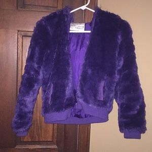 VERY lightly used Justice purple coat